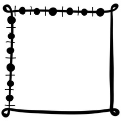 
Hand drawn vector of border frame, editable style 
