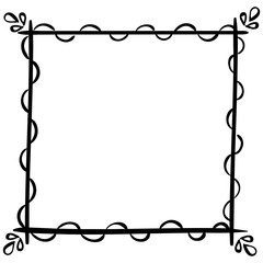 
Hand drawn vector of square border, editable style 
