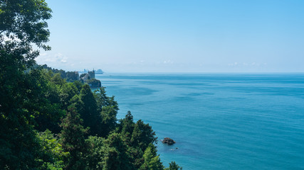 Fototapeta na wymiar Beautiful Scenic Summer View Of Black Sea Bay, Adjara