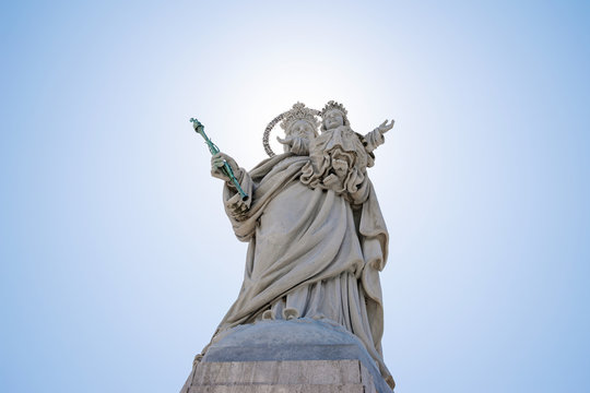 The statue of Santa Maria Ausiliatrice ("Holy Mary Help of  Christians"), Gaeta. Italy