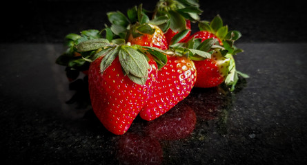 Delicious fresh strawberries from the organic fair.