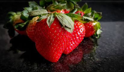 Delicious fresh strawberries from the organic fair.