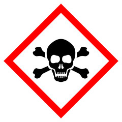 Skull poison vector sign