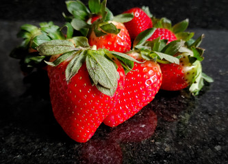 Delicious fresh strawberries from the organic fair.