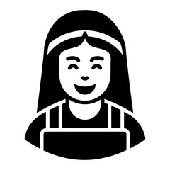
Design of housemaid vector, solid icon design 
