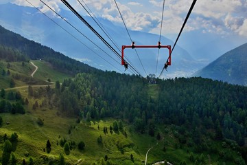 Italy-view from the cableway Pejo 3000