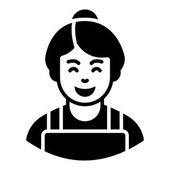 
Housewife solid design in editable style  
