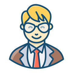 Obraz premium Flat vector design of auditor, banker 