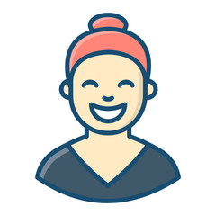 
Bun girl icon design, female ballerina concept 
