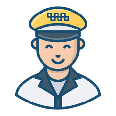 
Design of professional driver in flat vector 
