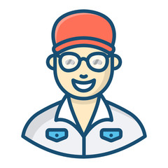 
Geographer icon in trendy flat design, professional geographer
