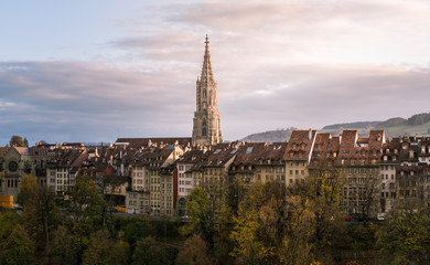 Fototapeta na wymiar Beautiful landscape old city of Bern Switzerland