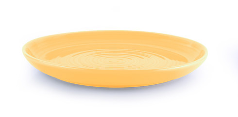 empty plate isolated on white background.