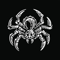 tarantula spiders, vector vintage illustration