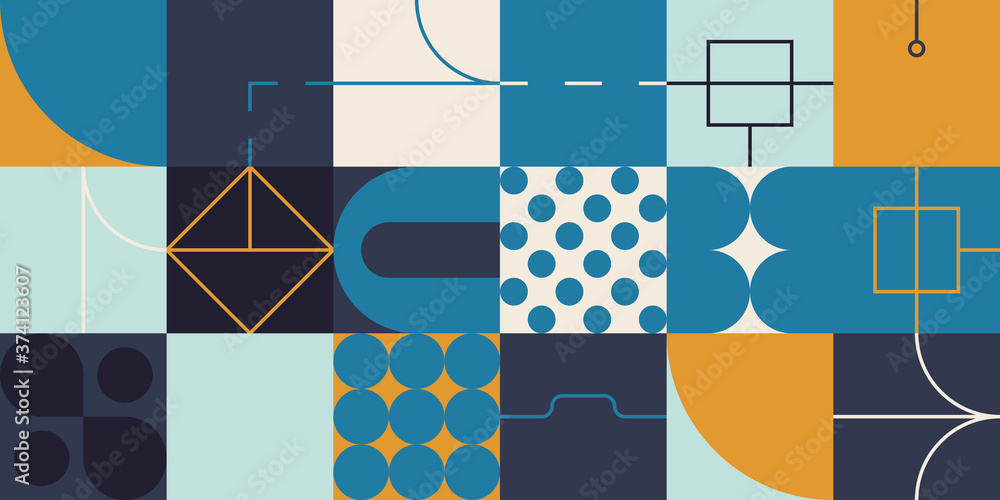 Poster techno abstract vector pattern design