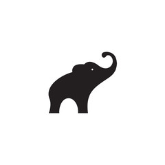 Elephant animal logo design template