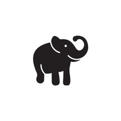 Elephant animal logo design template