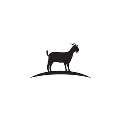 Goat animal logo design template
