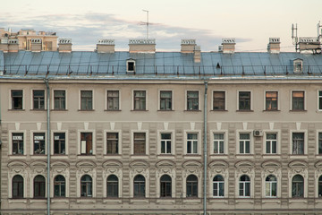 Facade of vintage  neoclassical building