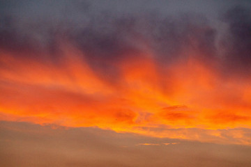 Sunset cloudy sky texture background fire