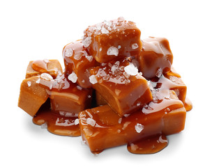 Sweet candies on white background