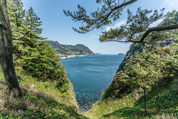 Fototapeta premium Ulleung, South Korea - 04.27.2020 - Seacoast on Ulleung island