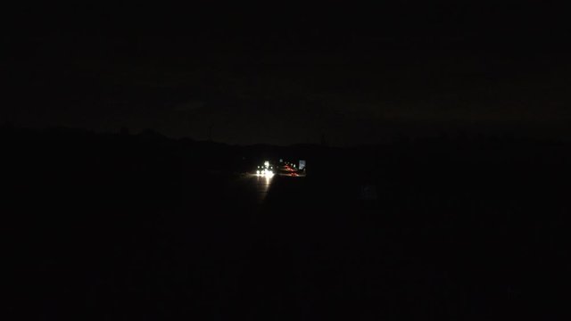 Autobahn 40 bei Nacht Kerken
