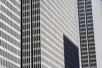 Architectural detail of skyscraper in Central San Francisco, California