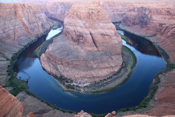 View of Horseshoe Bend during sunrise in Page Arizona, USA