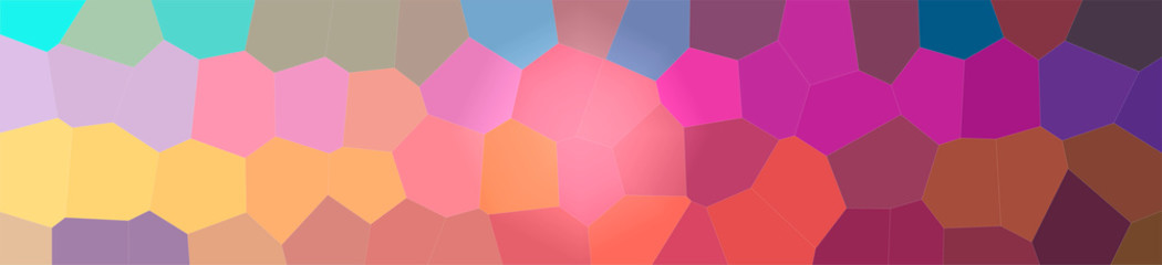 Abstract illustration of blue, red, yellow Big Hexagon background