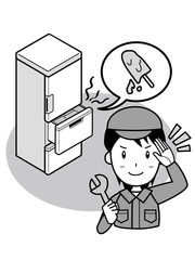 冷えない冷凍庫を修理します
