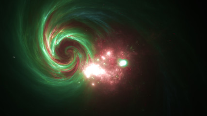 3d effect - abstract space scene