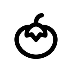 Tomato Line Icon - Vector Illustration