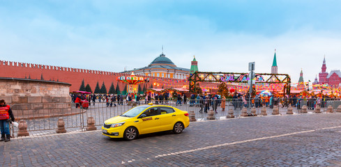 Moscow, Russia - Dec 29, 2019: New year in the Russian capital. Christmas in Moscow. Red square....