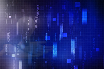 2d illustration Abstract futuristic electronic circuit technology background