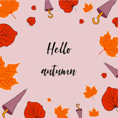 Vector illustration on an autumn theme