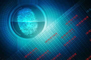 Fingerprint Scanning Technology Concept 2d Illustration