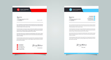 Business style letter head templates for your project design, Vector illustration