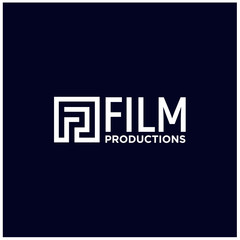 Simple Initial F & P, Monogram FP PF with modern square line logo design