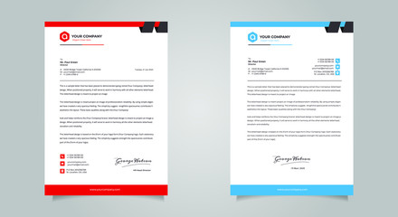Business style letter head templates for your project design, Vector illustration