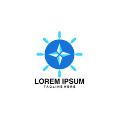Creative Compass Concept Logo Design Template
