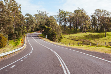 Winding Australian Road Near Bega