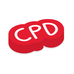 CPD (Continuing Professional Development) acronym concept- vector illustration