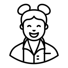 
Female photographer vector style in editable style 
