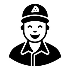 
A person who provides delivery services, pizza boy 
