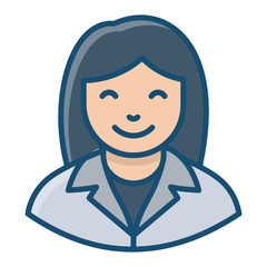
Female reporter icon design, news anchor
