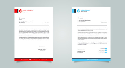 Business style letter head templates for your project design, Vector illustration