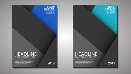 Naklejka premium Modern Minimalist Brochure Cover Folder Book Template. For Business, Marketing, Advertising.