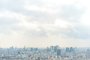 Tokyo, Japan - Mar 28, 2019:Asia business concept for real estate and corporate construction - panoramic modern city skyline aerial view of Ikebukuro in tokyo, Japan