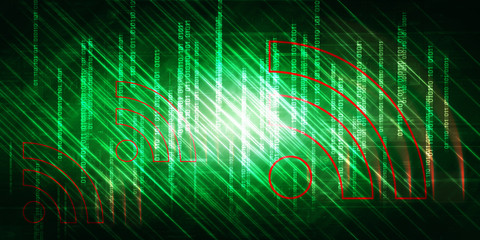 2d illustration WiFi symbol sign